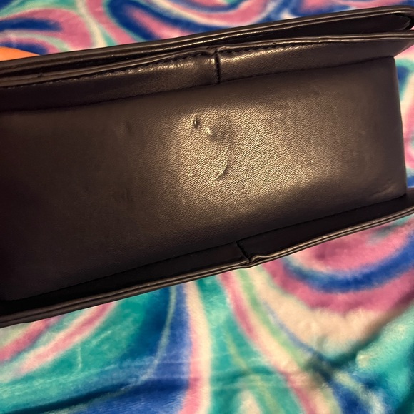 Badgley Mischka Denim Quilted Crossbody Bag (Blue Pearls) - Picture 7 of 8